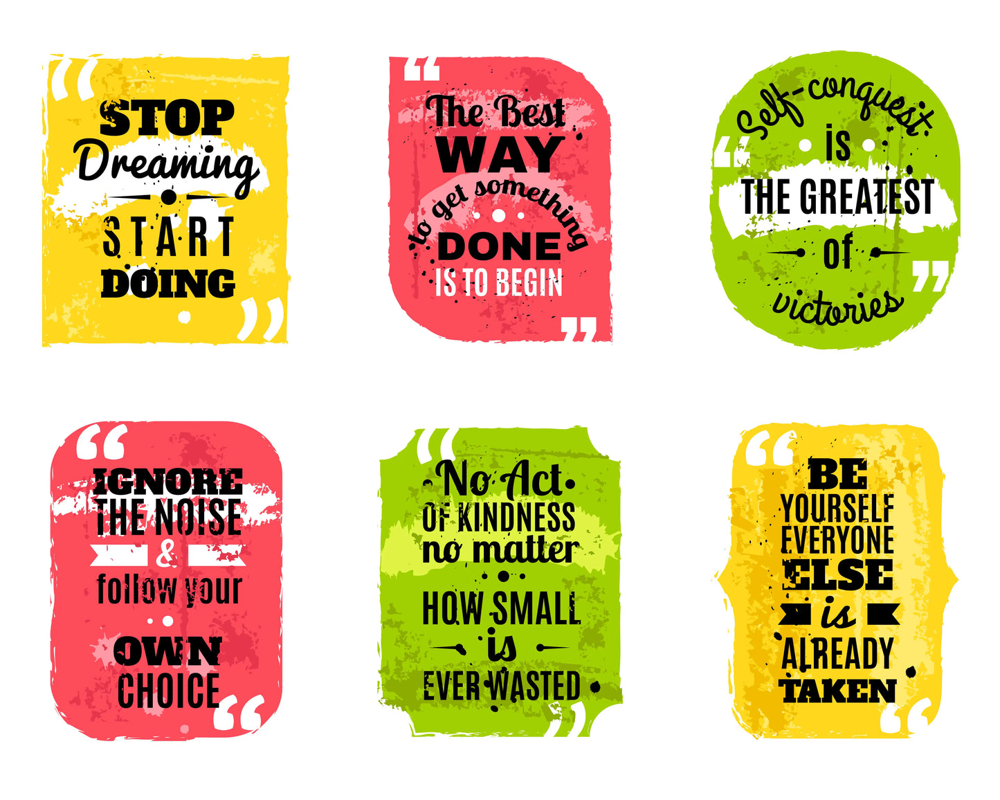 Synthetic Motivational Quote (6 Panel) Wall Art