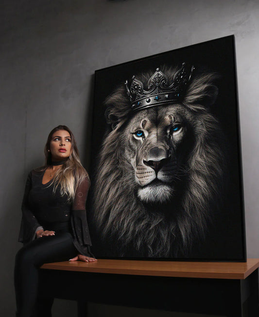Royal Lion King Motivational Wall Art Canvas