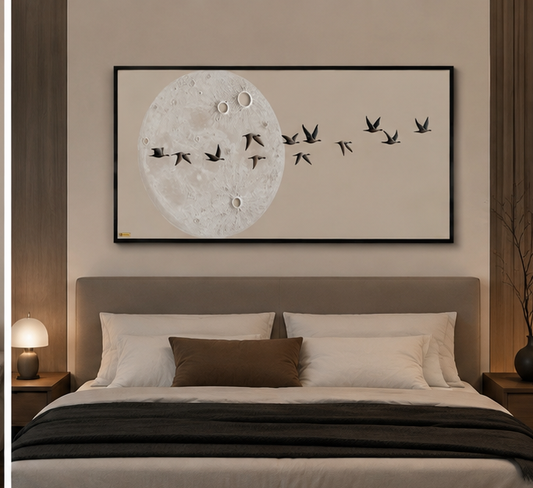 Celestial Flight β 3D Moon Wall Art
