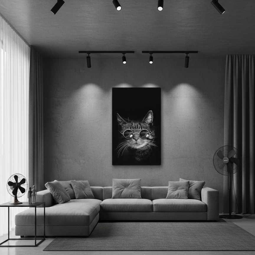Cat With Glasses | Wall Art