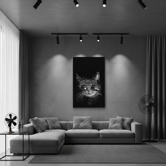 Cat With Glasses | Wall Art
