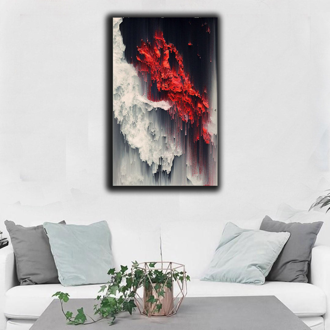 Three Color Abstract Canvas | Wall Art