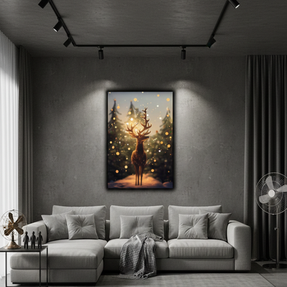 Beautiful Deer in pine woods | Wall Art