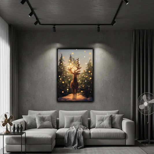 Beautiful Deer in pine woods | Wall Art
