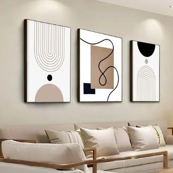 Mid-Century Modern Boho Minimalist Abstract (3panel) | Wall Art (Copy)