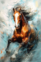 Sprinting Horse Frame Wall Art