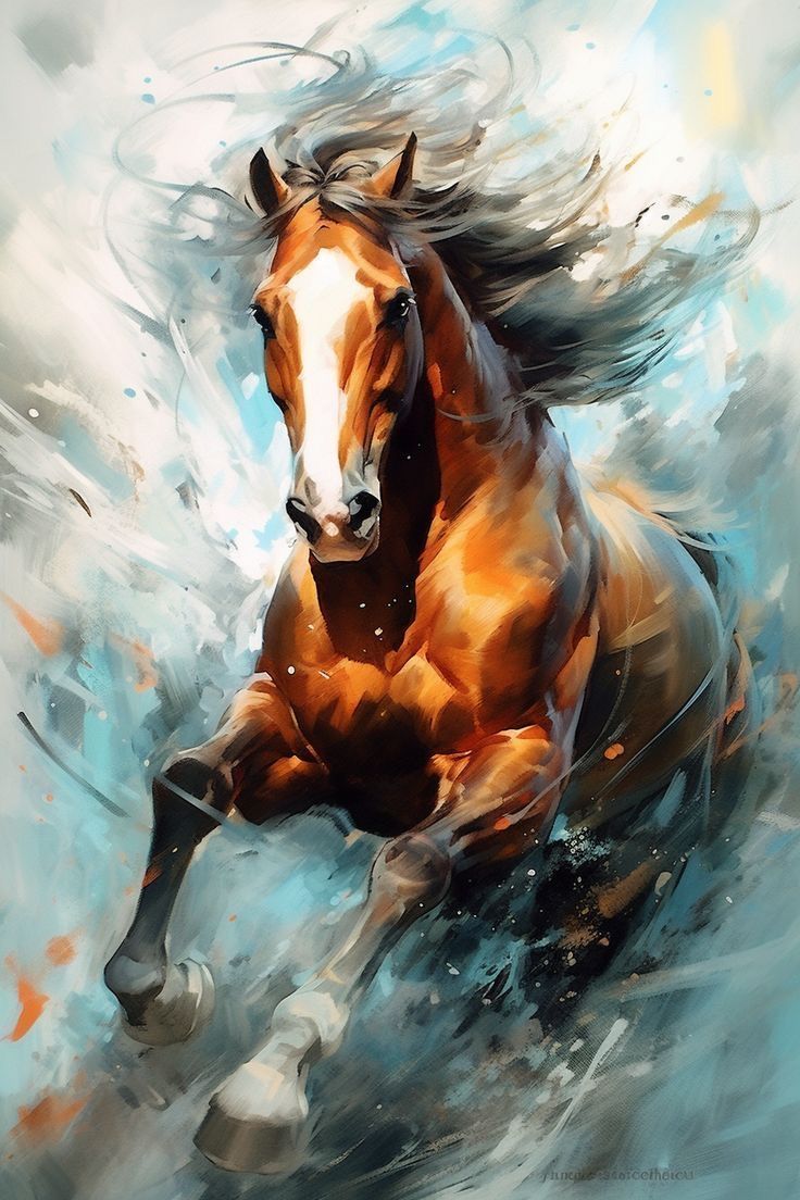 Sprinting Horse Frame Wall Art