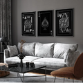 Ace, King, and Queen Playing Cards (3panel) | Wall Art