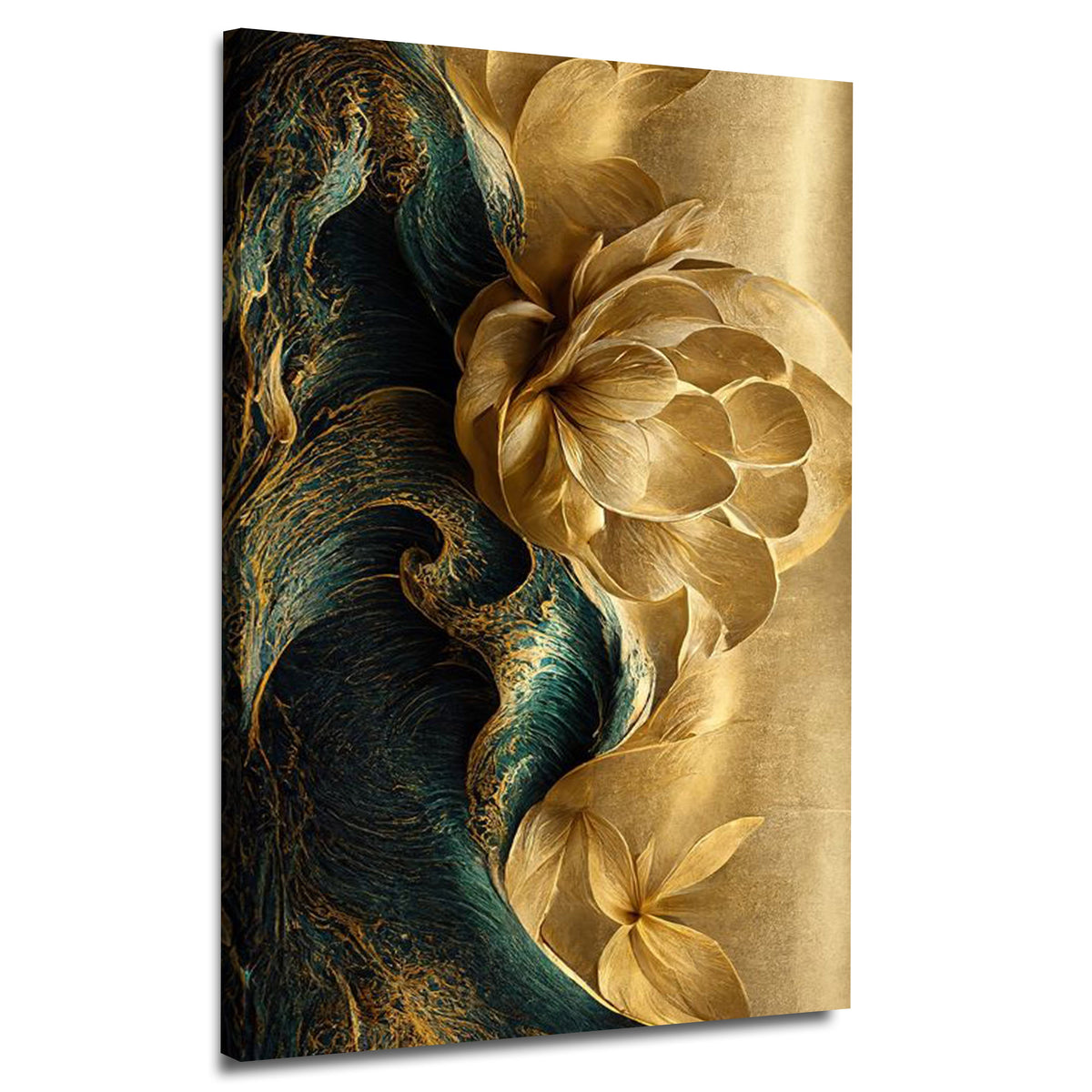 Luxury Golden Flower | Wall Art