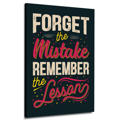 Remember The Lesson Motivational Canvas | Wall Art