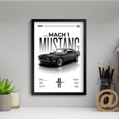 Framed 1969 Mustang