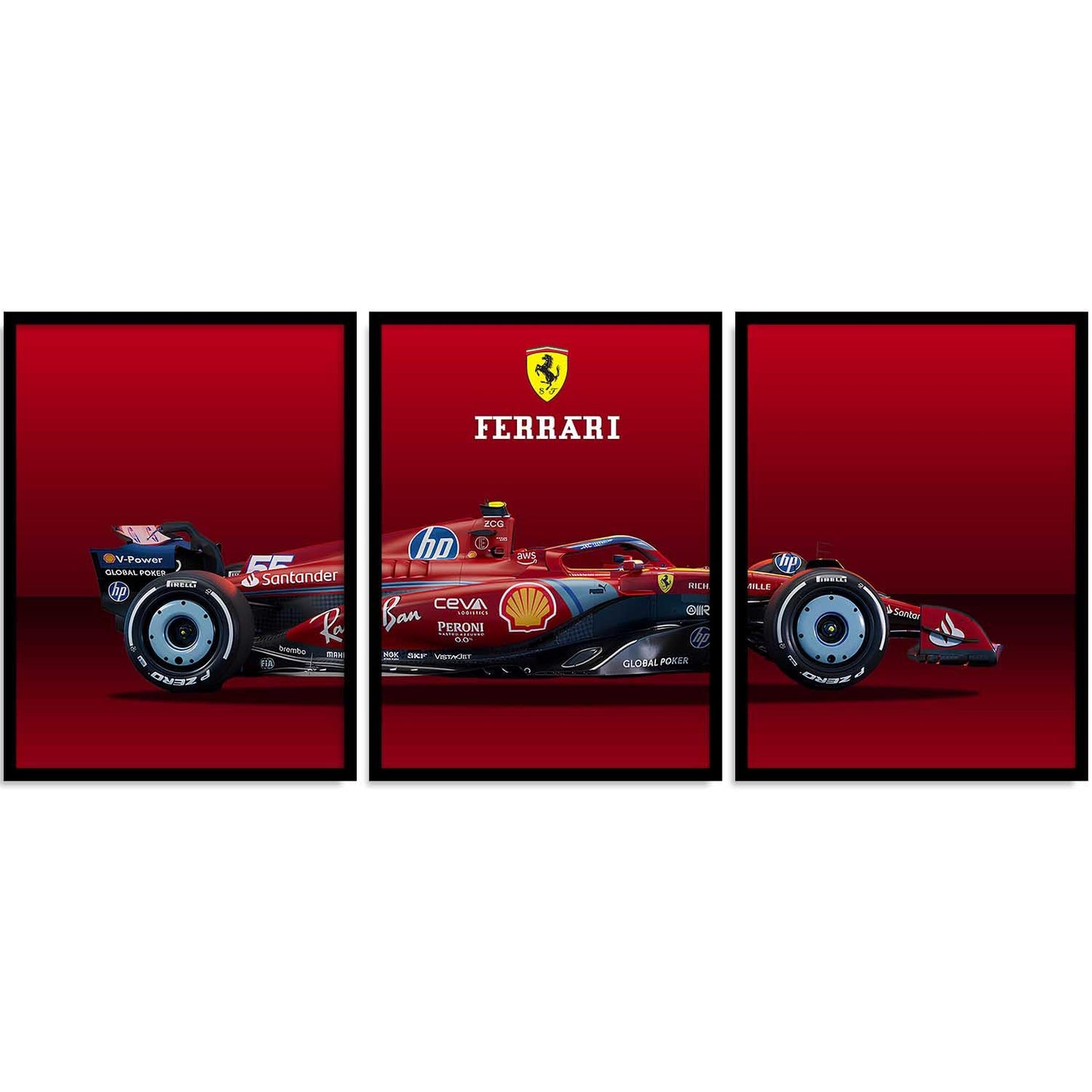 Ferrari F1 Car Framed