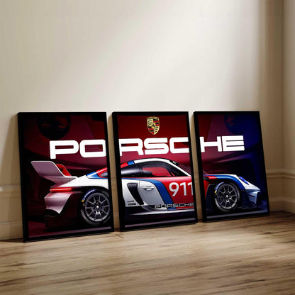Porsche Car Framed