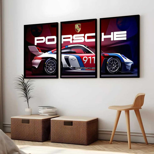 Porsche Car Framed
