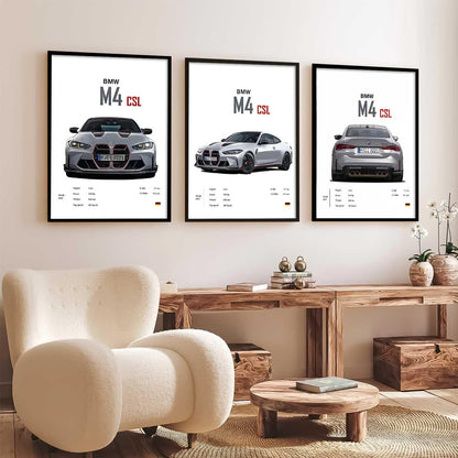 BMW M4 Cars Framed