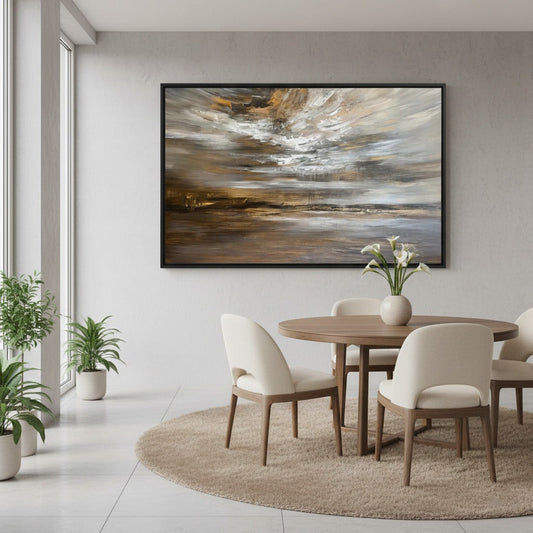 Stormy Sky over Abstract Canvas Frames Wall Art