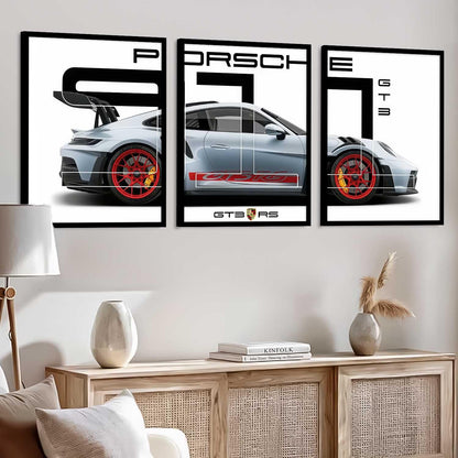 Porsche Car Framed