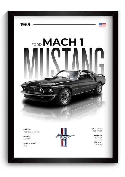 Framed 1969 Mustang