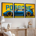 Porsche Car Framed