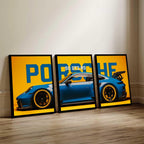 Porsche Car Framed