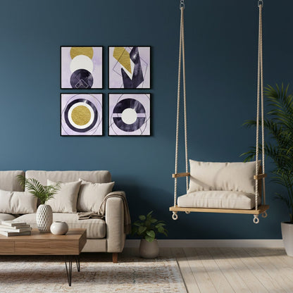 Nordic Luxury Geometric (4Panel) Wall Art