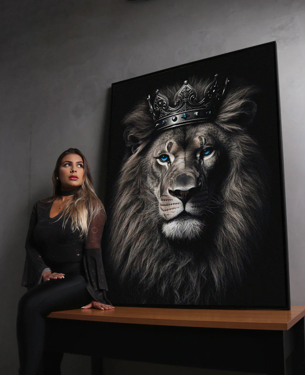 Royal Lion King Motivational Wall Art Canvas