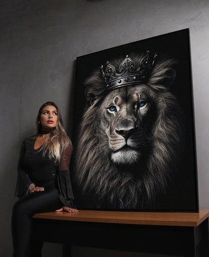 Royal Lion King Motivational Wall Art Canvas