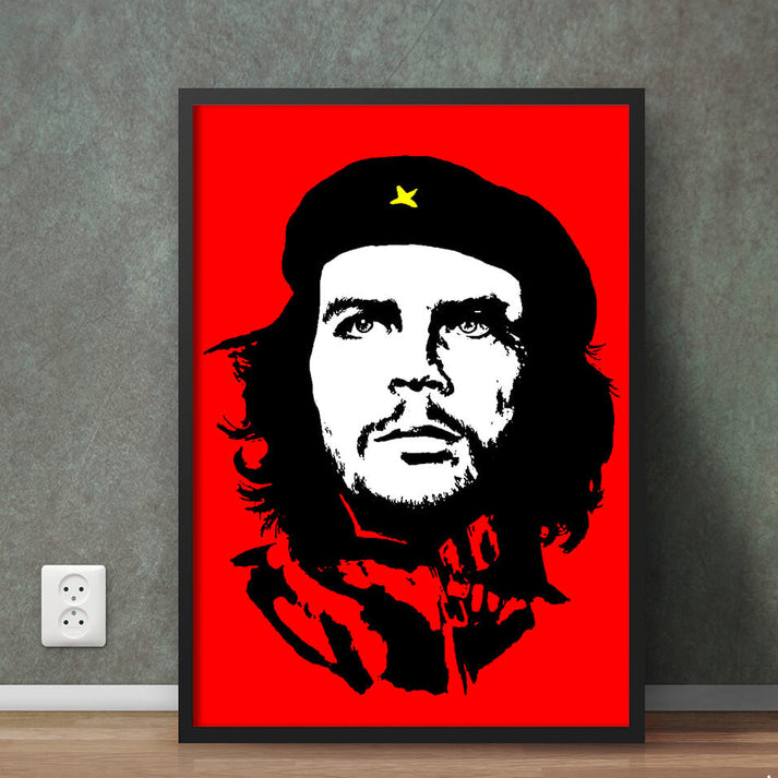 Che Guevara Pop Art Red Background Poster – Wall aesthetics