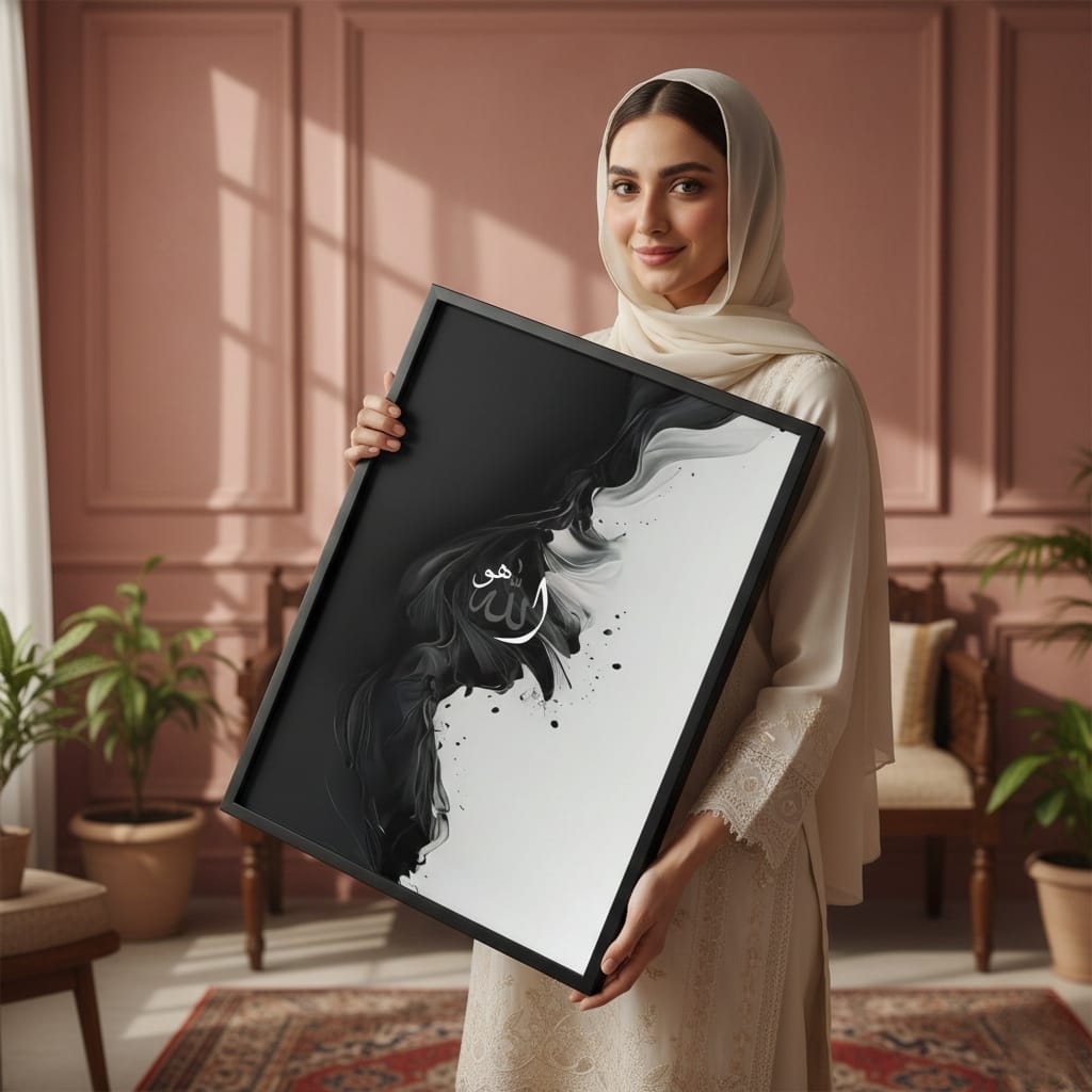 Allah | Black & White Canvas Art | Wall Art