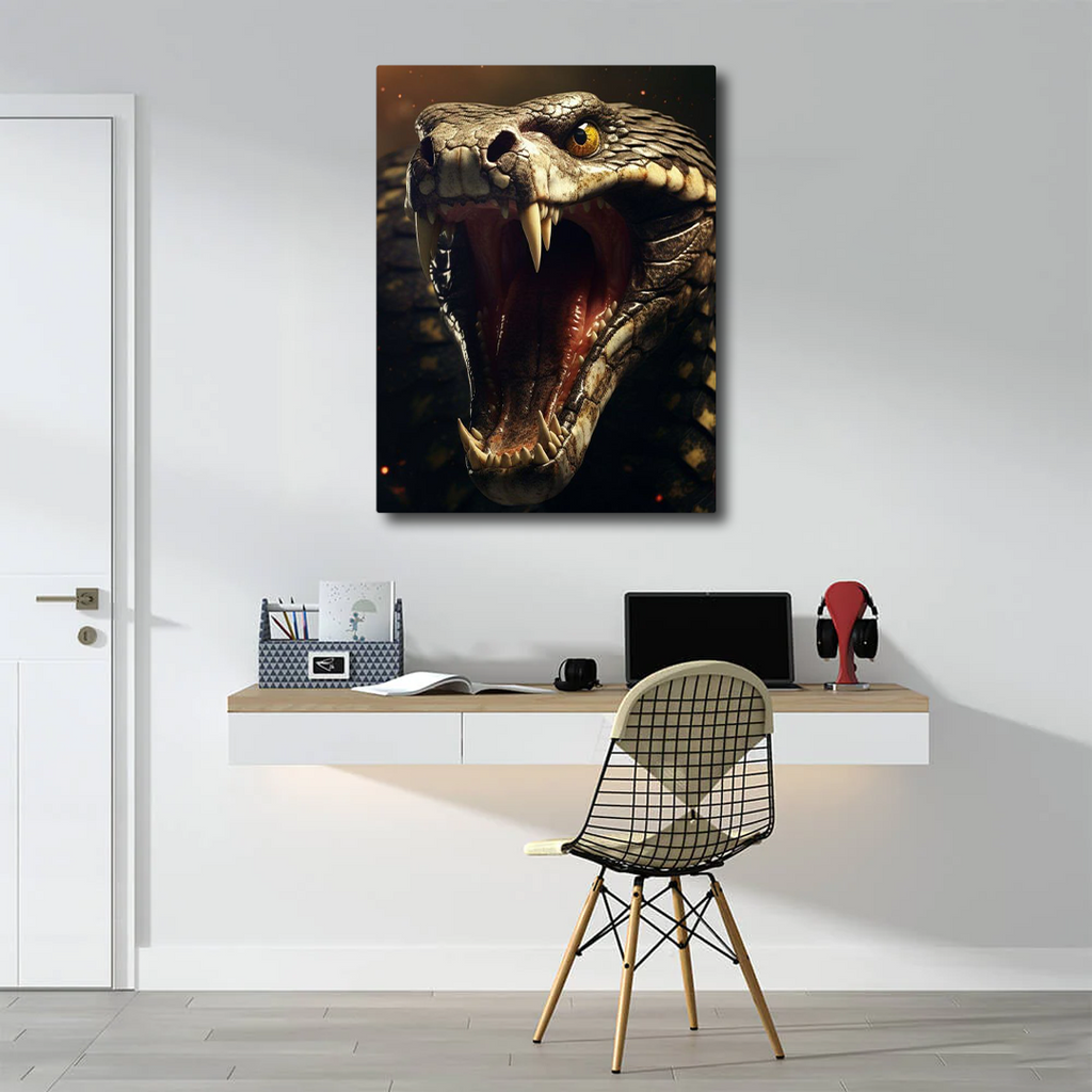A Cobra with an open mouth Canvas Frames Wall Art
