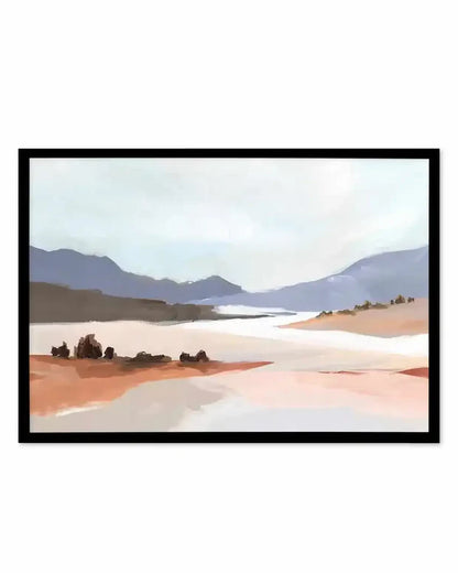 Blushing Land Art Print