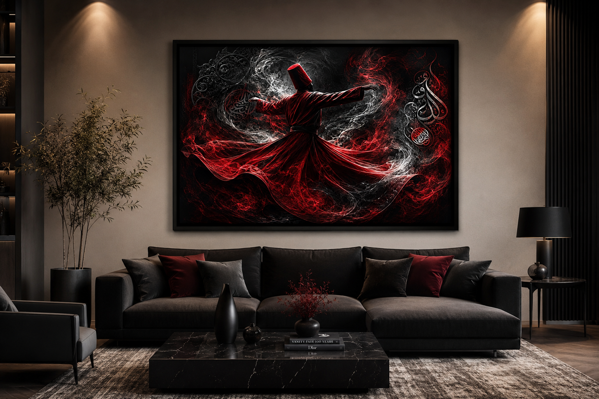 The Whirling Soul  Red Sufi Dervish