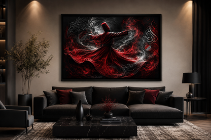 The Whirling Soul  Red Sufi Dervish