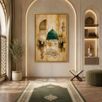 Green Dome Mosque Canvas Print
