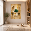 Green Dome Mosque Canvas Print