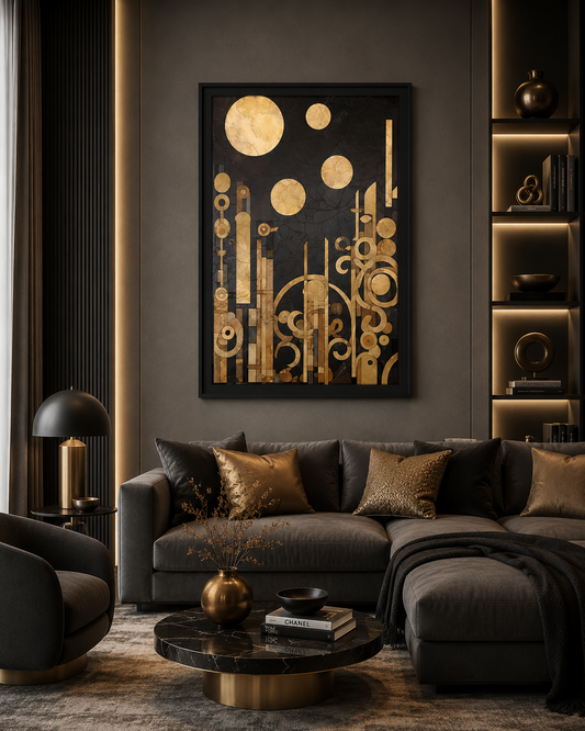 Celestial Metropolis Abstract | Wall Art