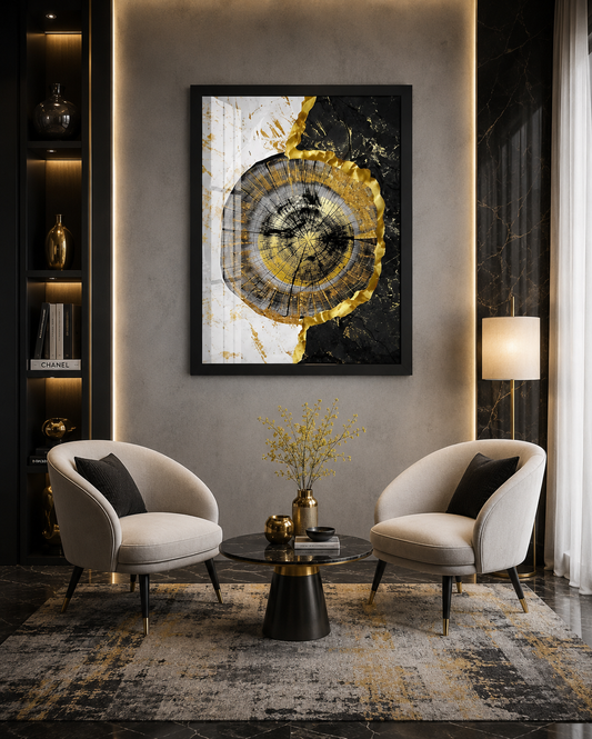 The Golden Meridian Abstract | Wall Art