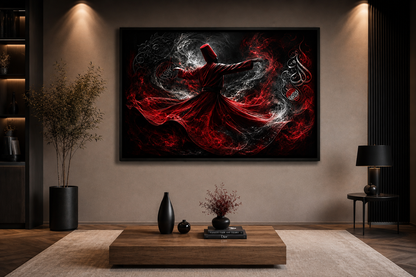 The Whirling Soul  Red Sufi Dervish