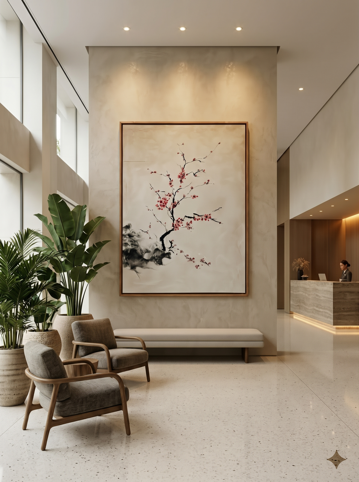 Whispering Sakura Canvas Frame Art