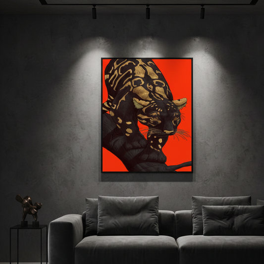The Golden Predator Single Wall art