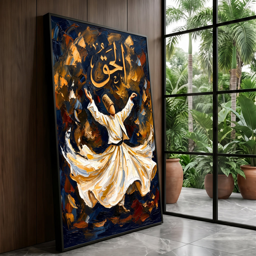 Raqs-e-Al-Haq Canvas Frame Art