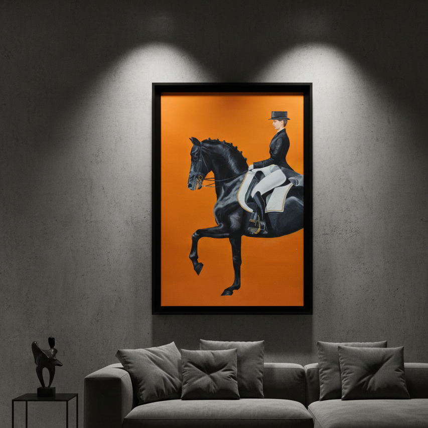 Orange Horse Running Wall Art l Wall Art