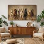 Seven Horses Luxury Frame Wall Art