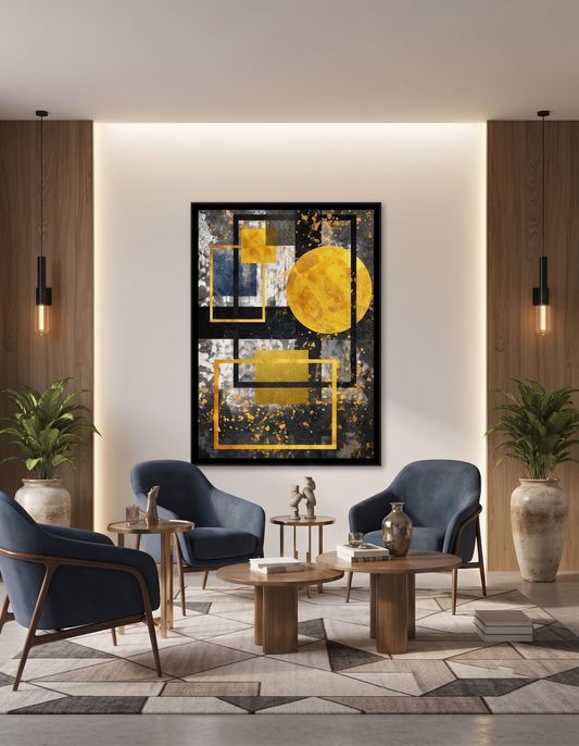 Multicolor Abstract Geometric Canvas | Wall Art