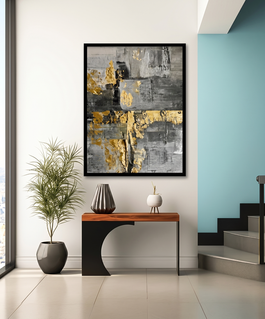 Bold Design Black & Gold Canvas Frames | Wall Art