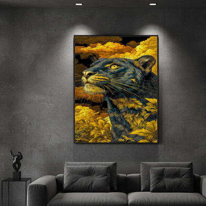 The Golden Gaze Single Wall art