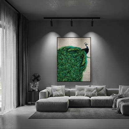Beautiful Peacock With Endless Tail Wall Art