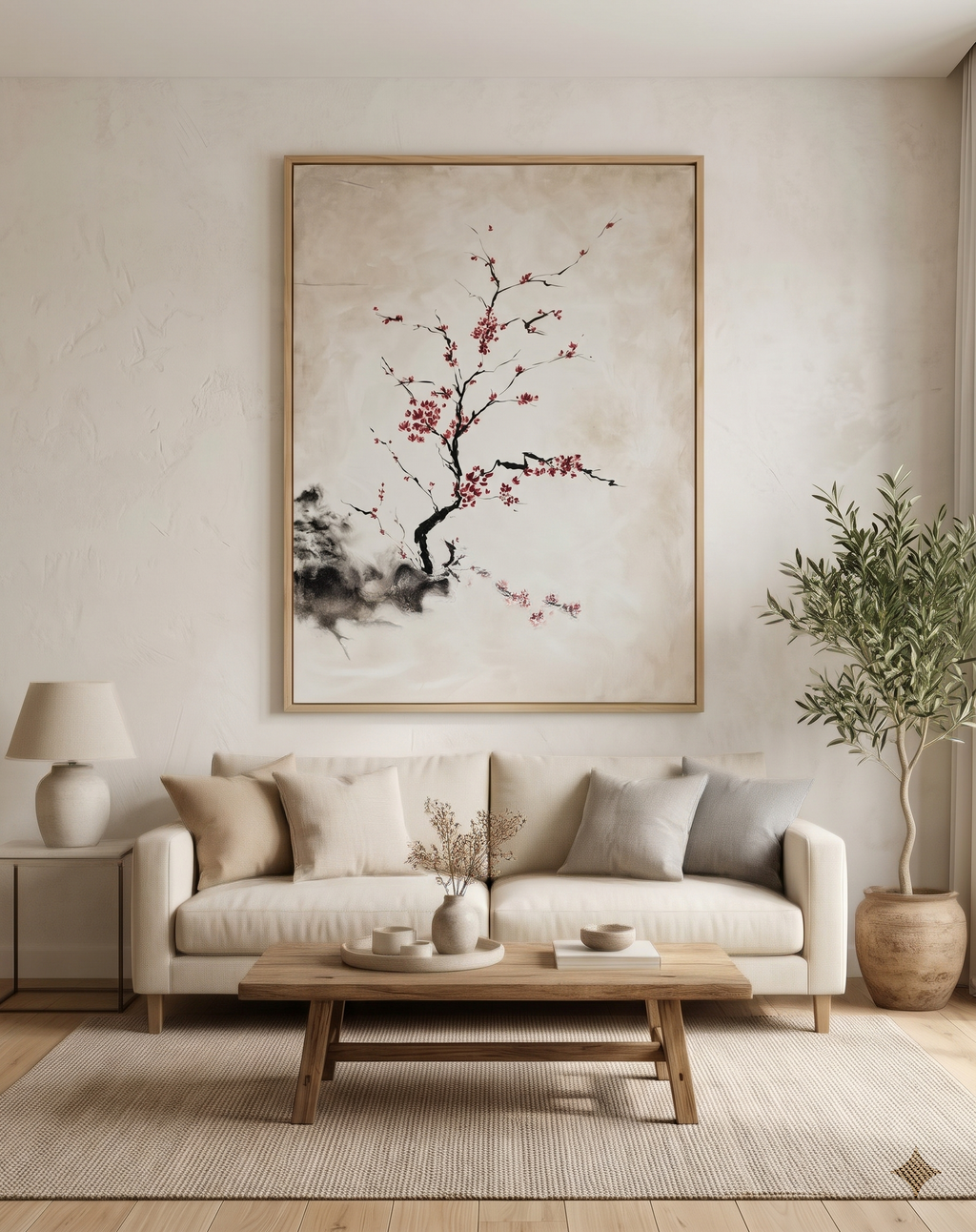 Whispering Sakura Canvas Frame Art