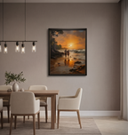 Romantic Couple Canvas Wall Art for Bedroom