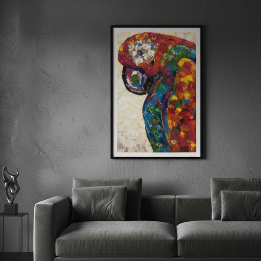 Abstract Parrot Bird Canvas Frames Wall Art